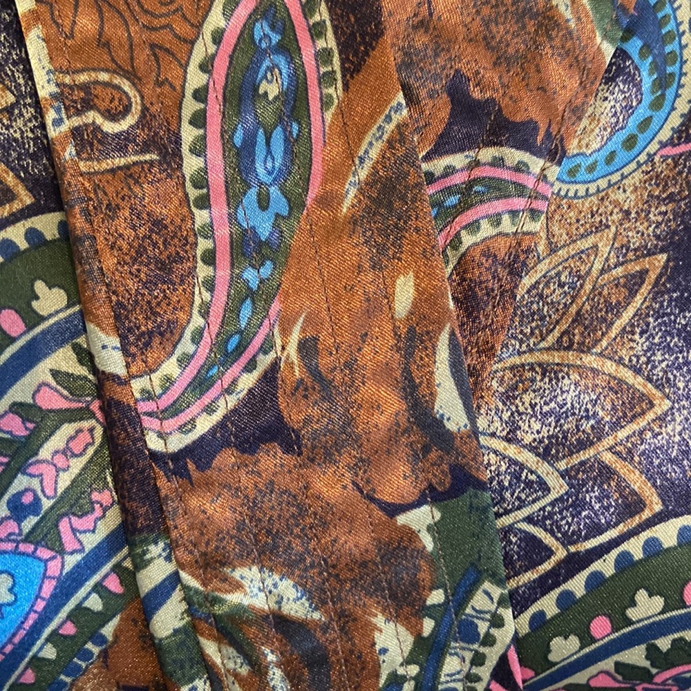 Paisley Satin Robe - Multicolor - Picture 5 of 8